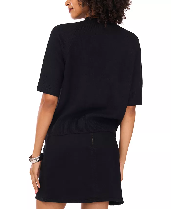Women's Cozy Mock Neck Short-Sleeve Sweater - thumbnail 3