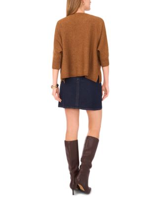 Women's Cozy V-Neck Dolman 3/4-Sleeve Sweater