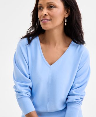 Women's Dolman-Sleeve V-Neck Sweater, Macy's Exclusive