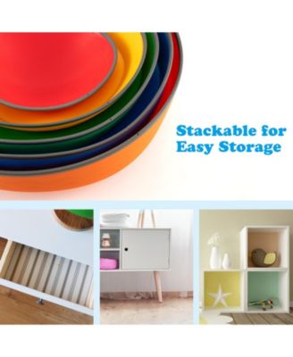 Toddler 5 Pcs Stepping Stones w/ Non-Slip Edge Sensory Toy for Indoor/Outdoor Play