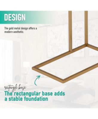 C-Shaped End Table Side Table for Sofa and Bed Couch Table TV Tray for Bedroom and Living Room (Gold/Black)