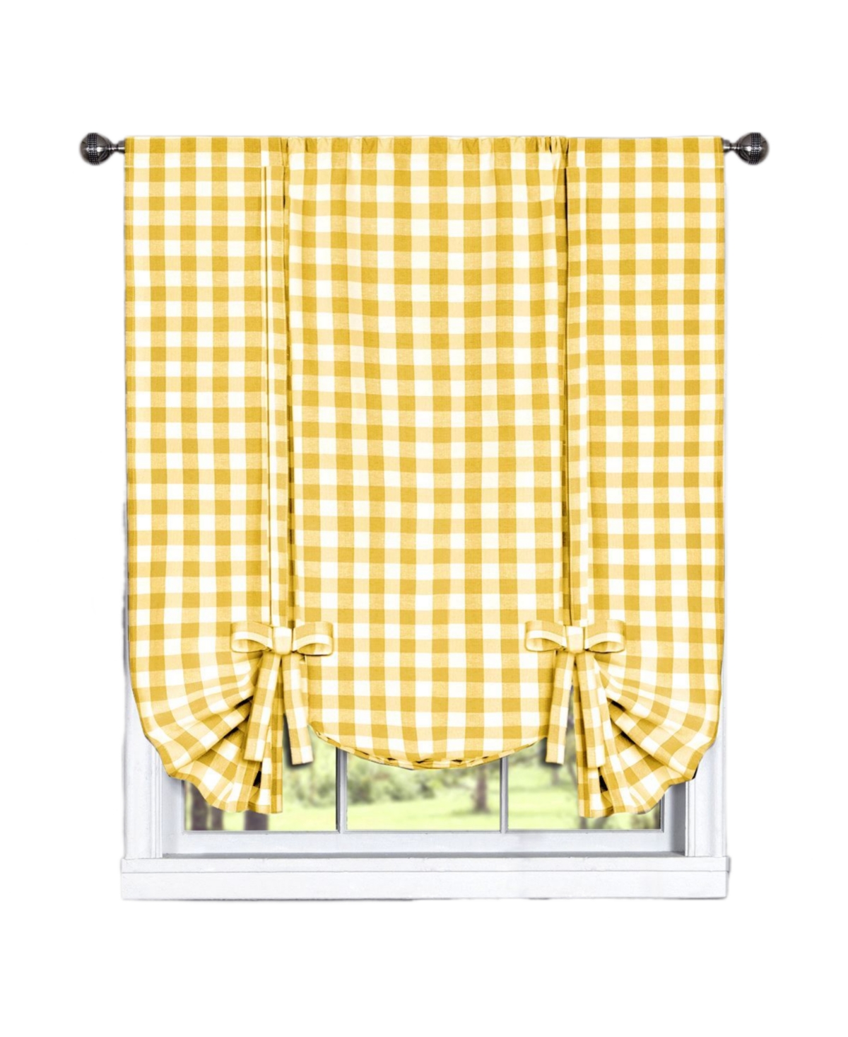 GoodGram Buffalo Check Gingham Custom Window Curtain Treatments
