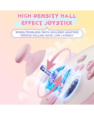 Wireless Controller with Charging Dock – Multi-Platform Gamepad for PC, Switch, Android, iOS, Turbo, Macro, 6-Axis Motion, Rumble, for Small Hands