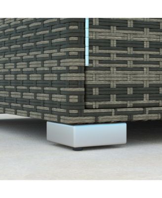 Wicker Outdoor Couch, Patio Sofa with Storage, Cushions