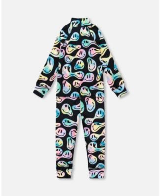 Girl Two-Piece Thermal Underwear Set Smiley Face Girl - Child