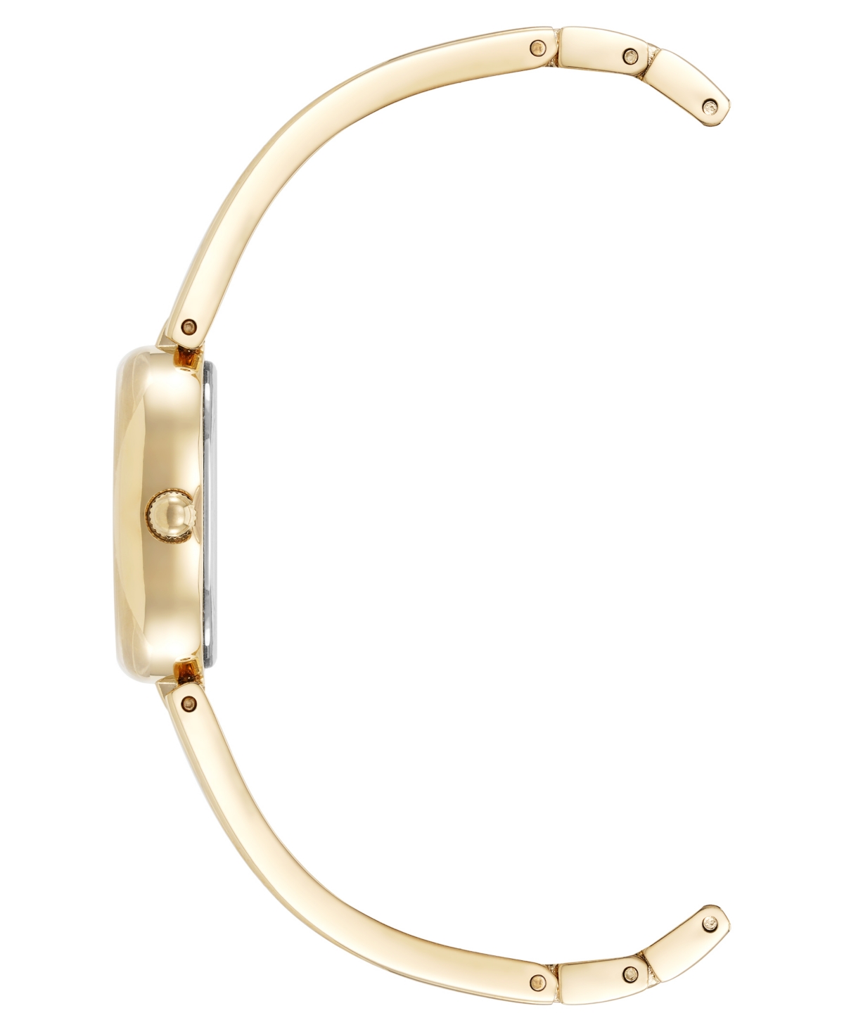Anne Klein Women's Quartz Petite Oval Gold-Tone Metal Alloy Bangle Watch, 18mm