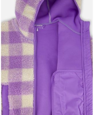 Girl Mid-Season Sherpa Jacket Lavender - Child