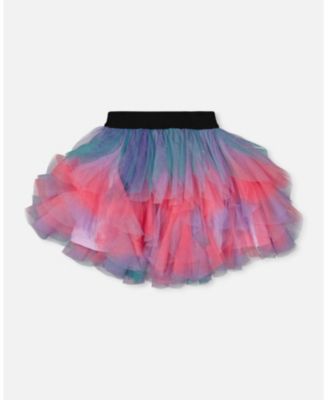 Girl Multi Layer Mesh Skirt Multicolor - Child