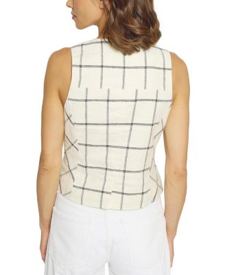 Women's Two Tone Linen Vest