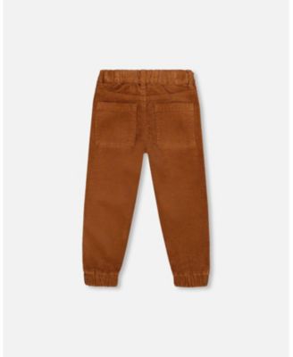 Little Boys Stretch Corduroy Jogger Pants Brown - Toddler|Child