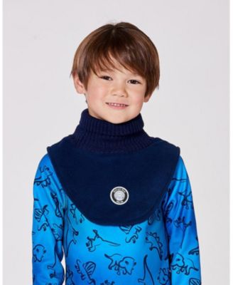 Kids Unisex Polar Fleece and Knit Neckwarmer Navy Blue - Toddler|Child