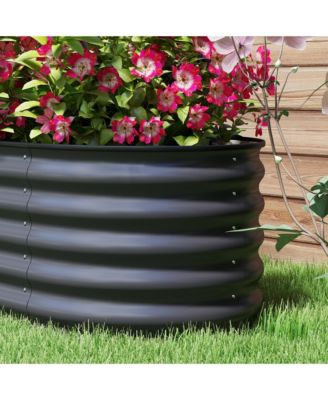 Galvanized Raised Garden Bed Planter Box, 7.9' x 2' x 1.4',