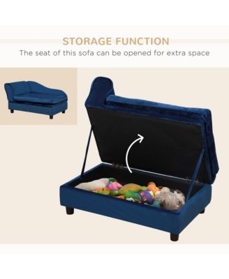 Luxury Small Dog Bed Couch W/ Storage, Little Dog Sofa