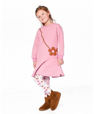 Girl Quilted Dress Purple Pink - Toddler|Child