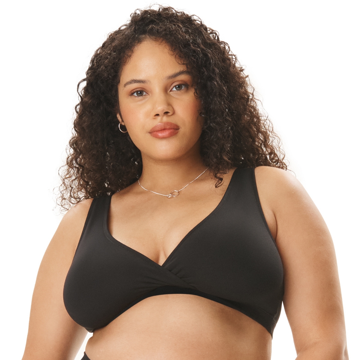 Motherhood Maternity Cotton Wrap Front Nursing Sleep Bralette, 2-Pack