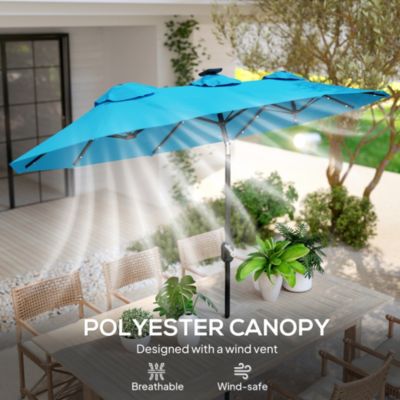 9.7' Double-sided Patio Umbrella with Tilt,