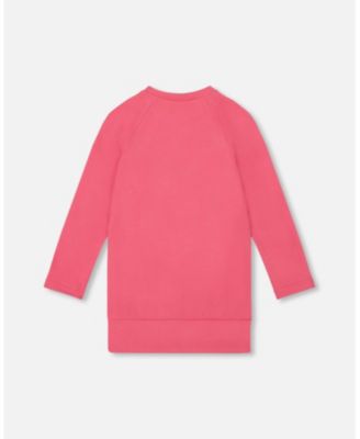 Girl Super Soft Tunic Tee with Embroidery Candy Pink - Child