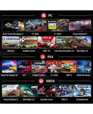 180&deg;Gaming Steering Wheel with Dual Vibration & Pedals – Compatible with Xbox One, Xbox Series X|S, PS4, PC, Switch, PS3, Xbox 360 & Android