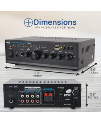 Stereo Power Amplifier - Compact Audio Amp with MP3/USB Reader (2 x 120 Watt)