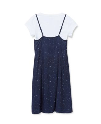 Girls Slip Dress with Short Sleeve Tee