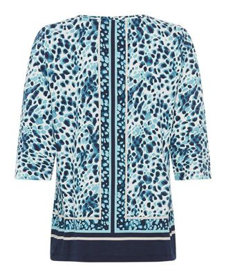 Women's Modern Animal and Border Print T-Shirt