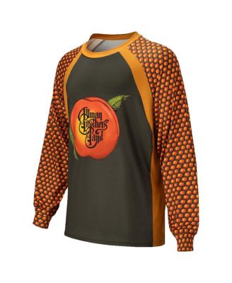 Men's and Women's Orange The Allman Brothers Band Eat a Peach&nbsp;Raglan Long Sleeve Swim Shirt