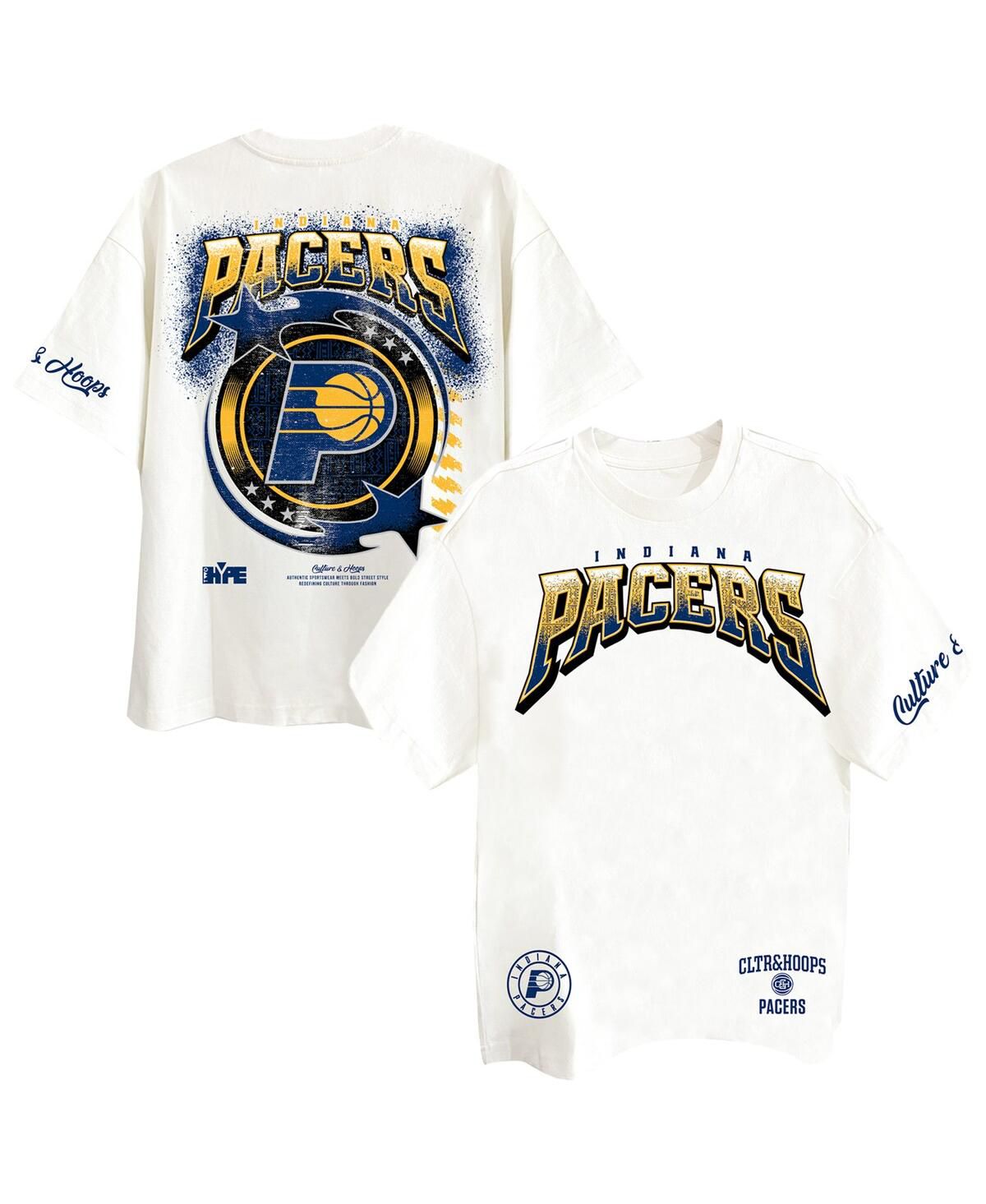 Мужская белоснежная футболка премиум-класса из коллекции Indiana Pacers Drip Dime Collection
