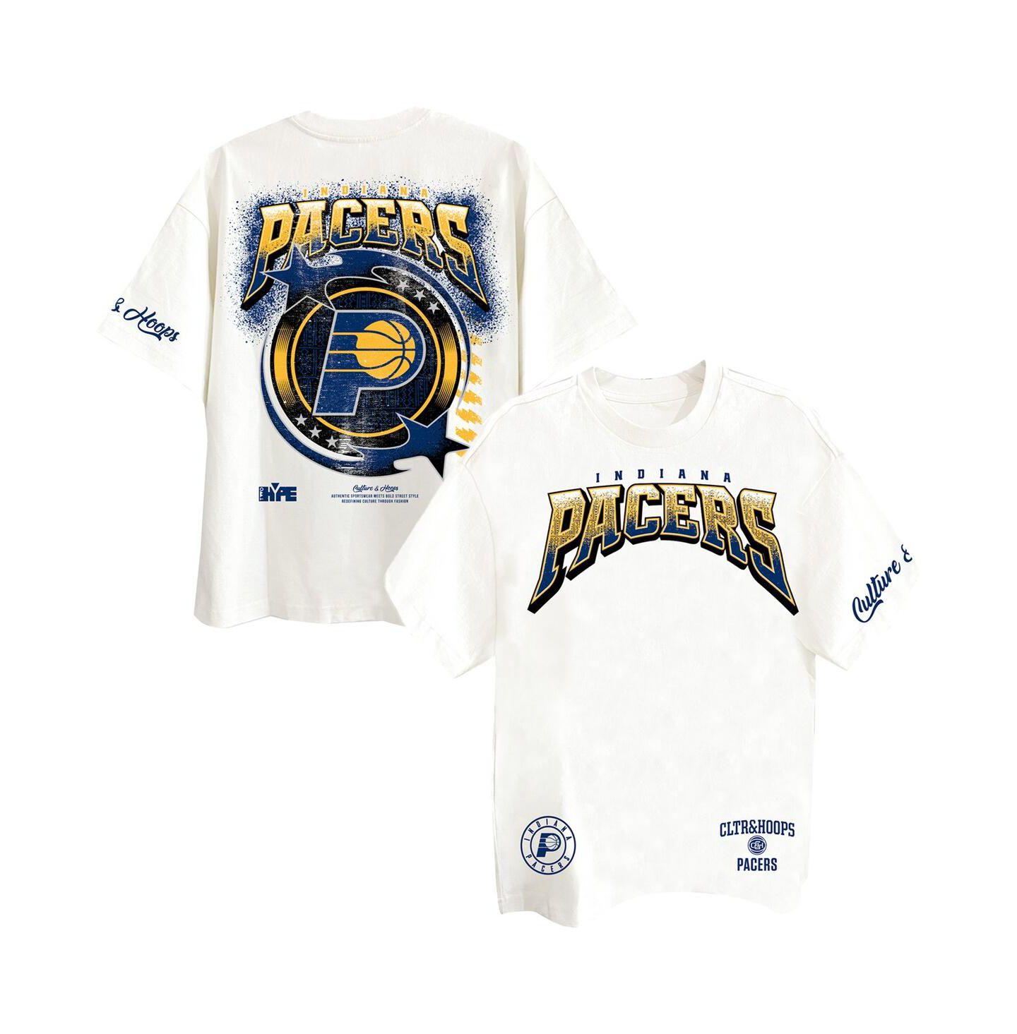 Мужская футболка Two Hype Off White Indiana Pacers Drip Dime Collection Premium — фото 1