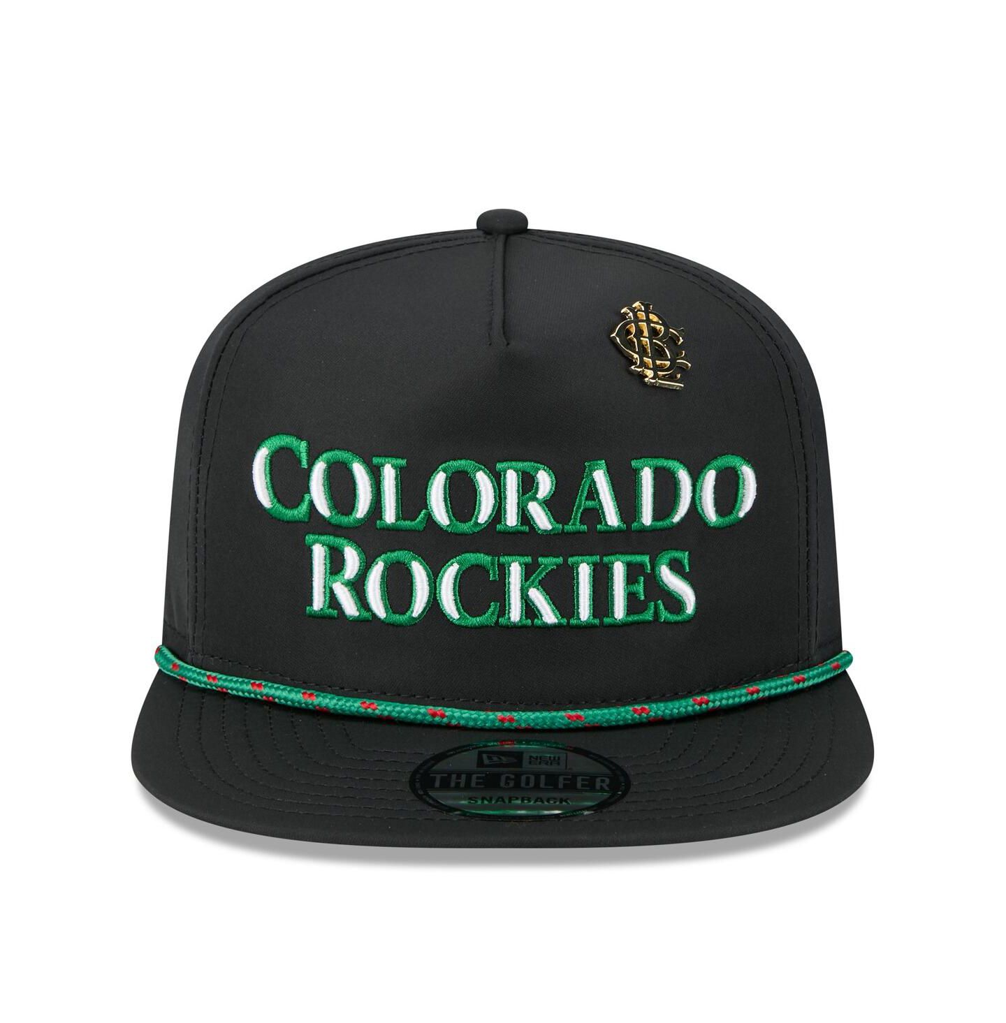 Мужская кепка New Era Black Colorado Rockies 2025 Big League Chew Golfer Snapback Hat — фото 4