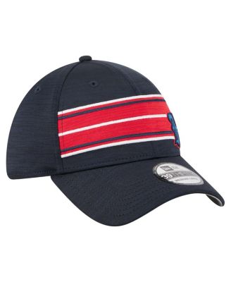 Men's Navy Houston Texans Stripes 39THIRTY Flex Hat