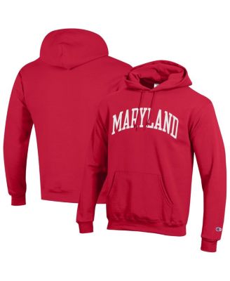 Champion - Men's Red Maryland Terrapins Basic Arch Fleece Pullover Hoodie