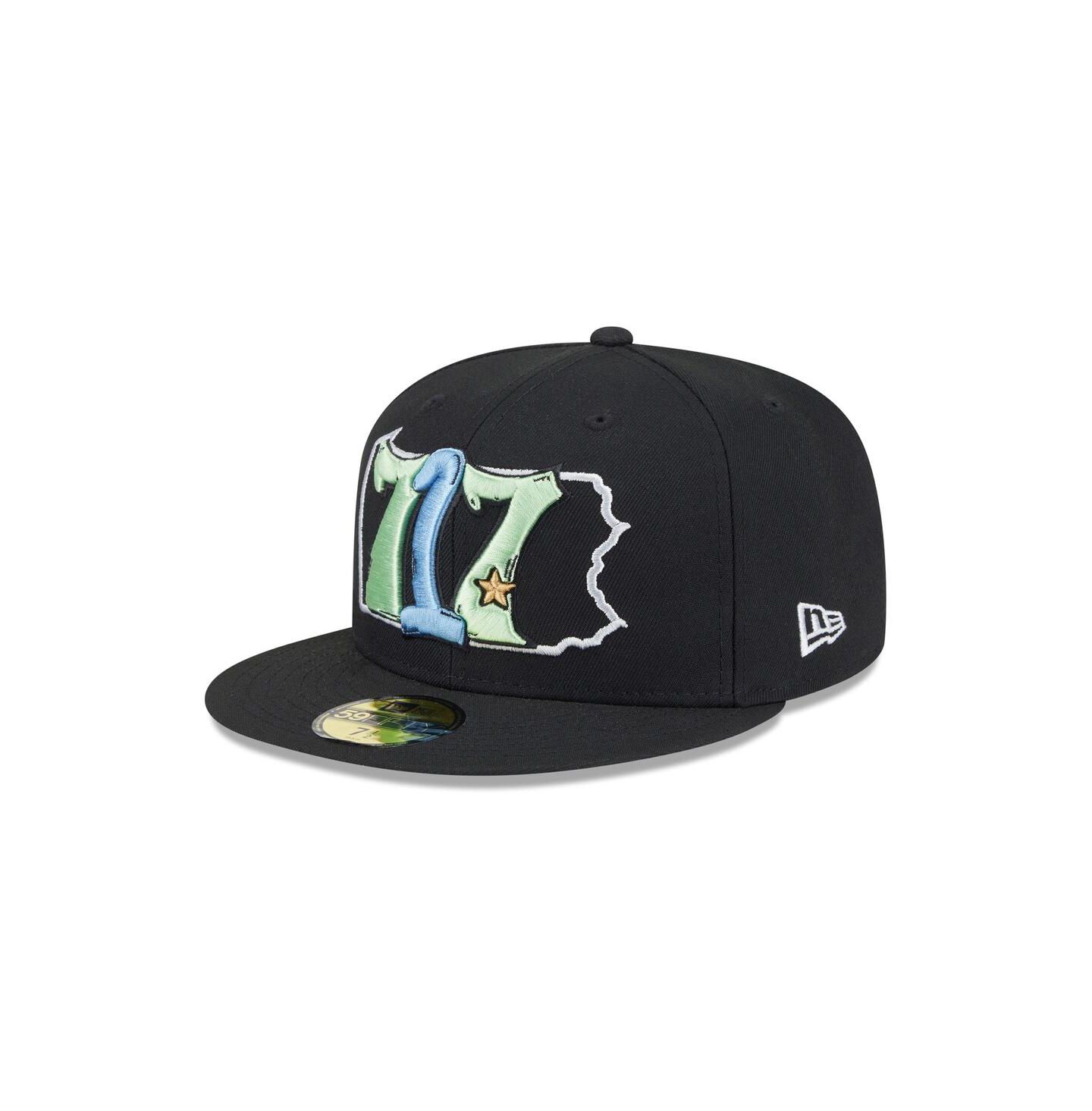 Мужская кепка New Era Black Harrisburg Senators Theme Nights 59FIFTY Fitted Hat — фото 1
