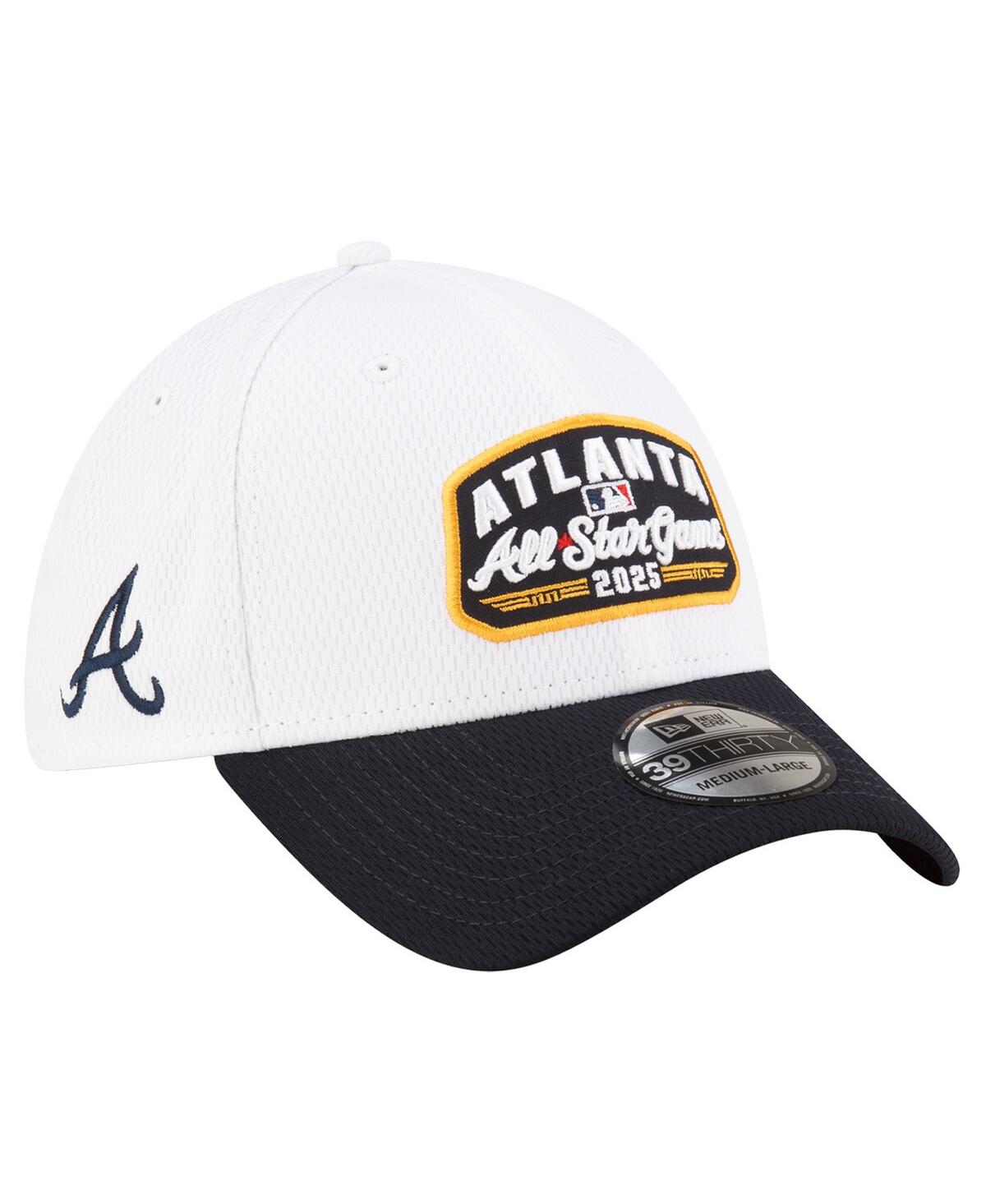 Men's White Atlanta Braves 2025 Mlb All-Star Game Patch 39THIRTY Flex Hat - White