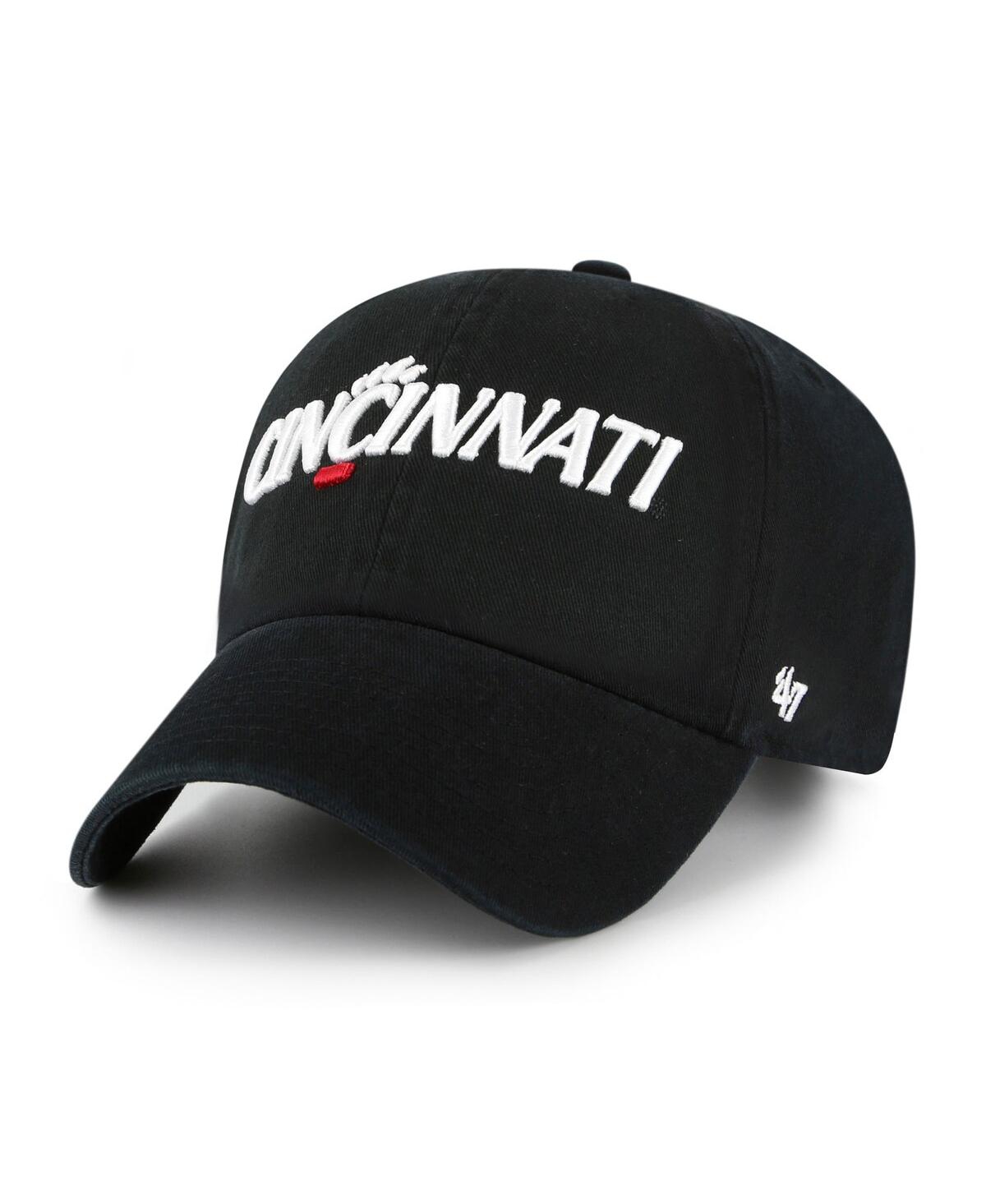 Men's Black Cincinnati Bearcats Clean Up Adjustable Hat - Black