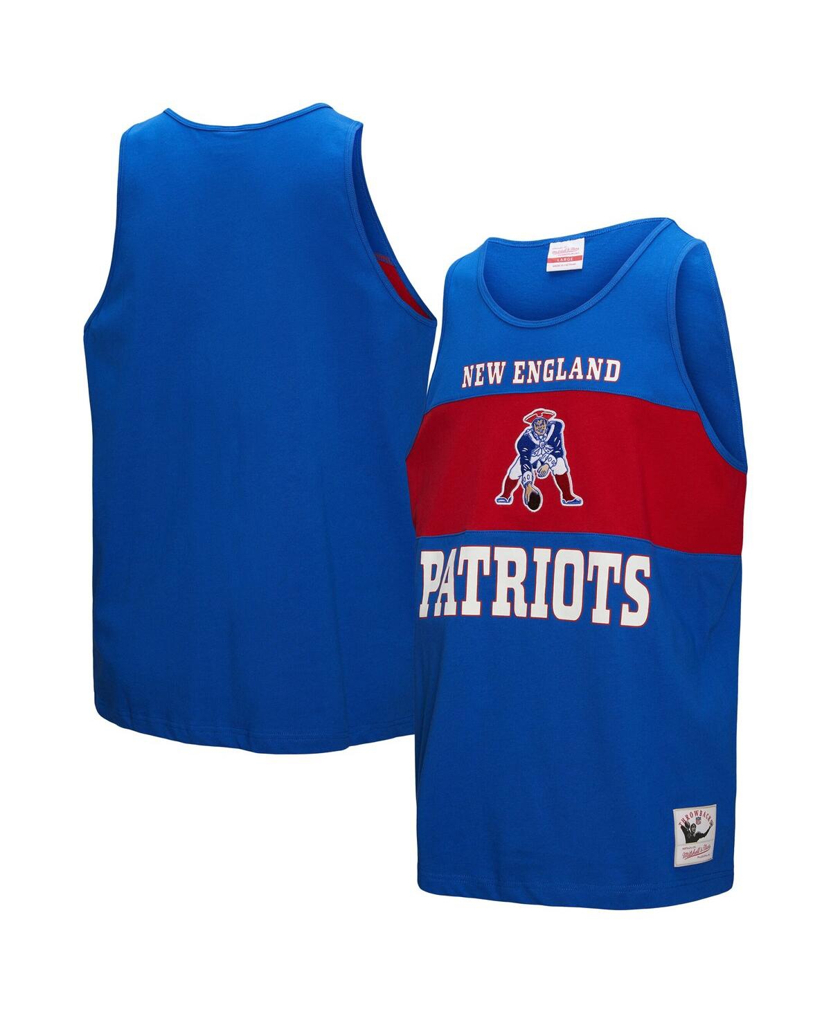 Men's Royal New England Patriots Retro Color Block Tank Top - Royal
