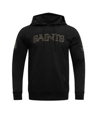 Men's Black New Orleans Saints Classic Chenille Pullover Hoodie