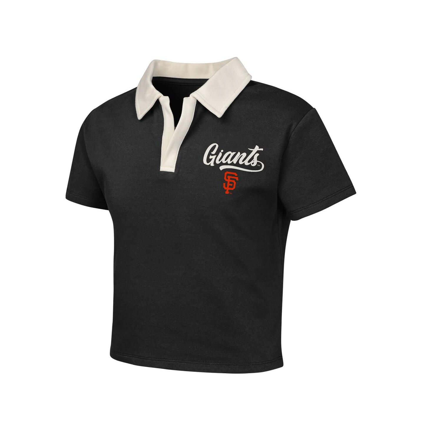 Детский комплект Outerstuff Big Girls 2-Piece Black San Francisco Giants Base Trainer Johnny Polo Shirt and Skort Set — фото 5