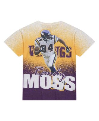 Men's Randy Moss Gray Minnesota Vikings Burst Retired Player T-Shirt