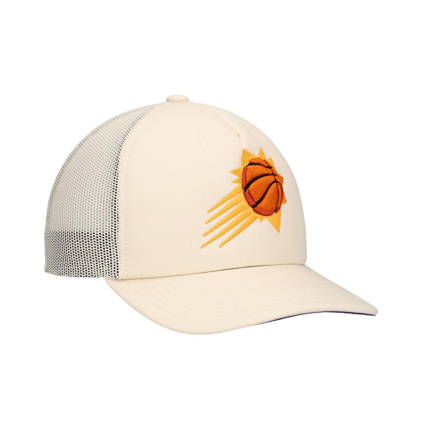 Мужская кепка Mitchell & Ness Cream Phoenix Suns Trucker Adjustable Hat — фото 3