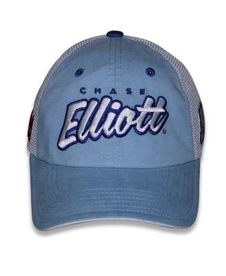 Women's Light Blue Chase Elliott Pit Box Adjustable Trucker Hat