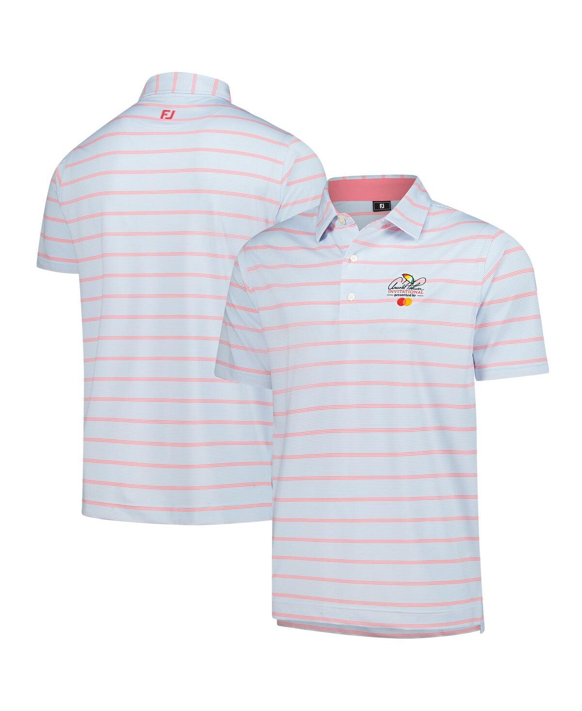 Men'sÂ White Arnold Palmer Invitational ProDry Multi Pinstripe Lisle Polo Shirt - White