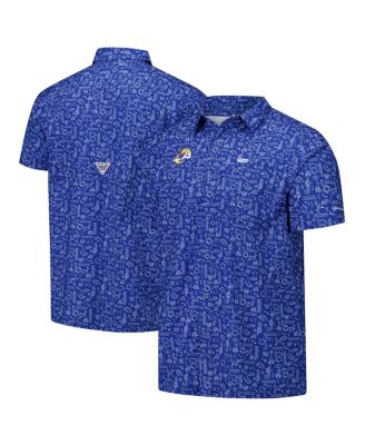 Columbia PFG - Pfg Men's Royal Los Angeles Rams Super Slack Tide Omni-Wick Button-Up Shirt