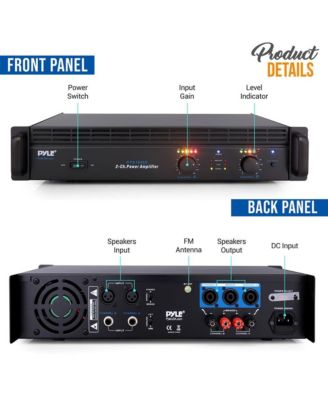 Bluetooth Pro Audio Power Amplifier - 2-Channel Rack Mount Bridgeable Sound Amplifier (1000 Watt