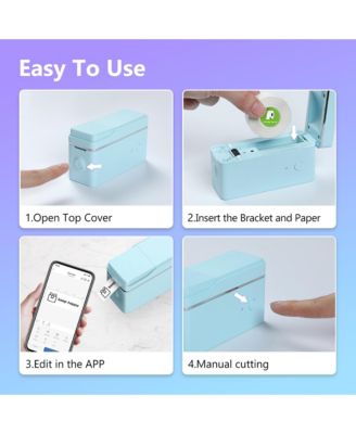 Nelko P31-S Bluetooth Thermal Label Maker w/Tape, Portable Design, Sticker Templates, Office/Home Organizer, Mini Printer