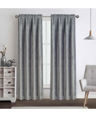 2 Piece Heavy Weight Light Filtering Rod Pocket Luxurious Royal Chenille Curtain Panels - Beige