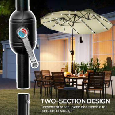 9.7' Double-sided Patio Umbrella with Tilt