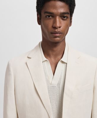 Men's Linen-Lyocell Slim-Fit Suit Blazer