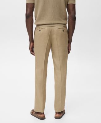 Men's Slim-Fit Linen Pants