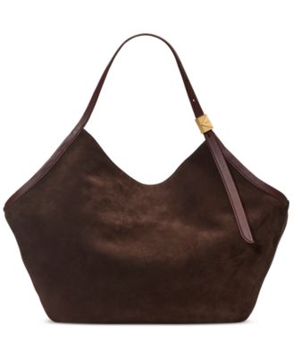 Deco Tulip Large Suede Tote Bag