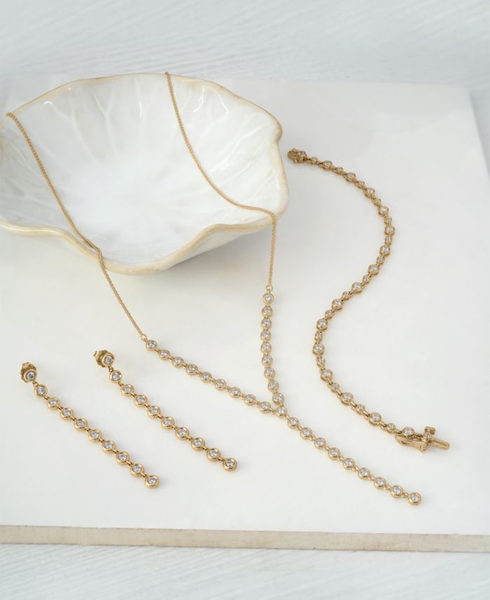 Wrapped in Love Diamond Bezel Lariat Necklace, Tennis Bracelet & Drop